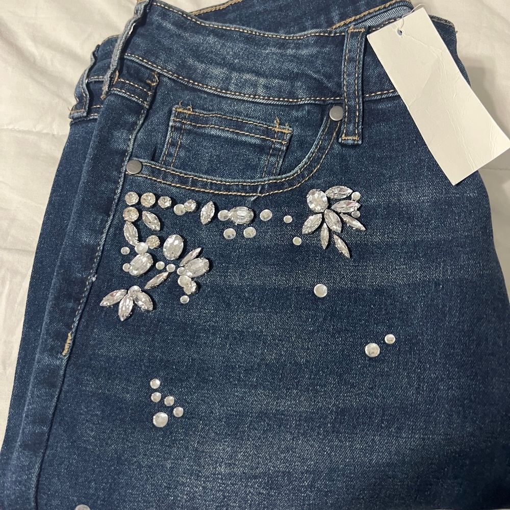 Embellished Blue Jeans